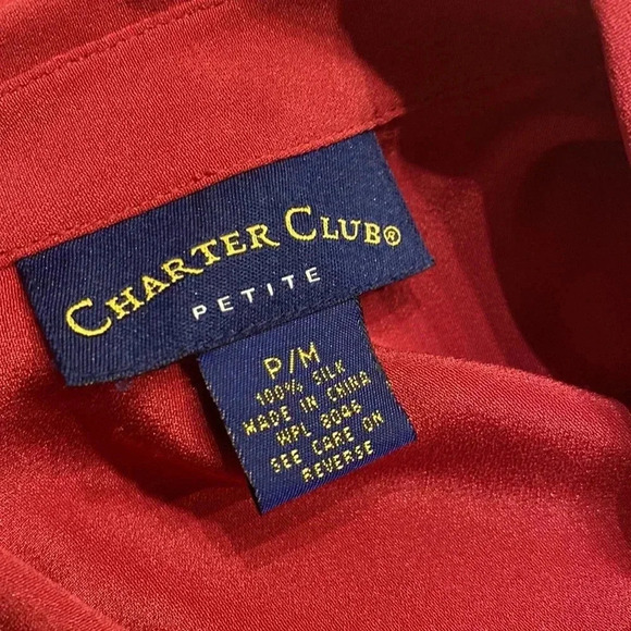 Charter club silk blouse size PM - Picture 5 of 5
